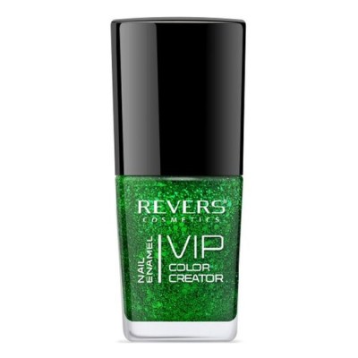 Lac de unghii Vip, 3D, Revers, sclipici verde, 12ml, Nr 253 foto