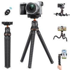 Trepied flexibil K&amp;amp;F Concept Mini Flexible Stand Tripod Bluetooth Remote KF09.129 foto