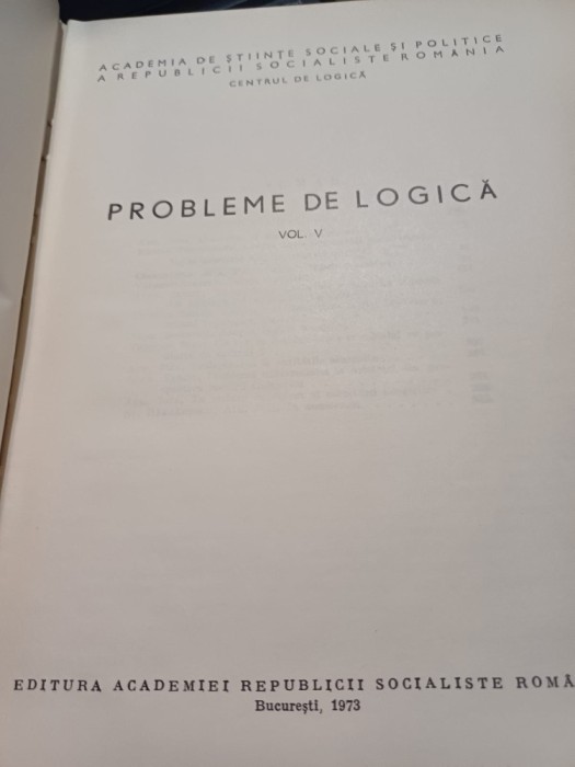 Probleme de logică, vol. V