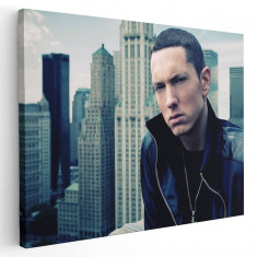 Tablou afis Eminem cantaret rap 2335 Tablou canvas pe panza CU RAMA 70x100 cm