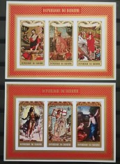 BC874, Burundi 1971, 2 blocuri neperforate, picturi,Paste foto