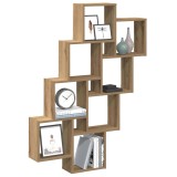 VidaXL Raft perete cub stejar artizanal 90x15x119,5 cm, lemn prelucrat 856597