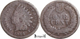 1864, 1 cent ( Indian Head Cent - with shield ) - Statele Unite ale Americii, Europa