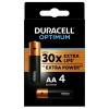 Baterii alcaline AA Duracell Optimum LR06, blister 4 bucati