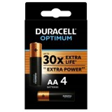 BATERIE ALCALINA DURACELL OPTIMUM LR06 BLISTER 4 BUC