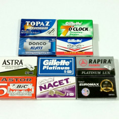 Lot 70 lame pt ras Gillette Wilkinson Dorco Nacet Bic Astra Rapira ...