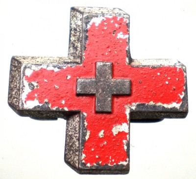 II.042 INSIGNA ELVETIA CRUCEA ROSIE COMITETUL INTERNATIONAL GENEVA foto