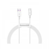 Cablu Fast Charging USB-A la Type-C Baseus Superior Series 66W White 1m
