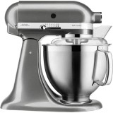 Mixer planetar Artisan Elegance KitchenAid 5KSM185PSEMS, 300 W, bol 4.8 L, Argintiu