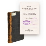 Mihail Kogălniceanu, Histoire de la Valachie, 1854 - Piesa rară