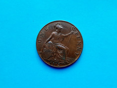 One penny 1912 Anglia-AUNC-In realitate frumoasa!! OFERTA !! de nerefuzat! foto