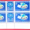 Romania 1990 Lp 1245 a ziua marcii postale bloc de 4 nestampilata