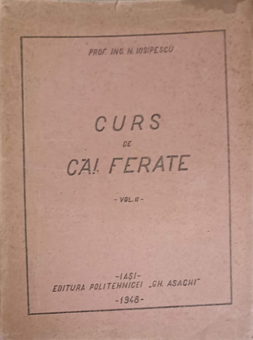 CURS DE CAI FERATE VOL.2 SUPRASTRUCTURA-N. IOSIPESCU