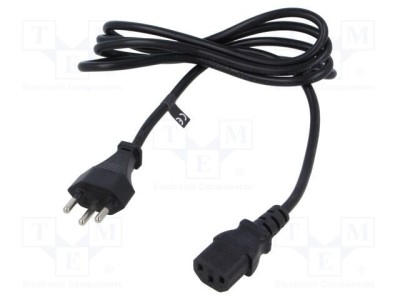 Cablu IEC C13 mamă 3x0,75mm2 1,8m 10A POS foto
