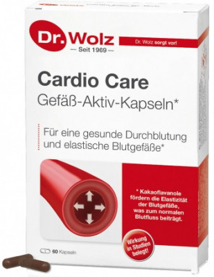 Capsule Cardio Care cu extract de cacao 100% Dr. Wolz 60cps foto