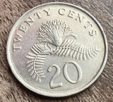 C50 - Moneda foarte veche - Singapore - 20 centi - 1991