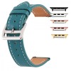Curea piele, compatibila Apple Watch 9|8|7|6|5|4|3|2|1 Series, 41mm|40mm|38mm, Turcoaz