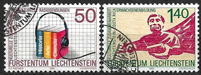 B1050 - Lichtenstein 1988 - 2v.stampilat,serie completa foto