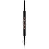Makeup Revolution Precise Brow Pencil creion spr&acirc;ncene precise cu pensula culoare Dark Brown 0.05 g