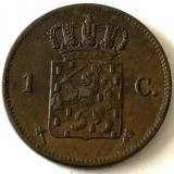 OLANDA 1 CENT 1877, ( Dutch 1 Cent &quot;William III&quot; 1860 - 1877.), KM# 100, Europa, Cupru (arama)