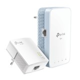 KIT ADAPTOR + Amplificator POWERLINE. AV1000 Gigabit AC, TP-LINK &quot;TL-WPA7517 KIT&quot; (timbru verde 2 lei)