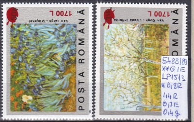 2000 Centenarul mortii lui Van Gogh 1991 supratipar LP1513 MNH 2+1Lei foto