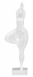 Statueta decorativa, Woman Yoga, Mauro Ferretti, 16 x 9 x 45.8 cm, polirasina, alb