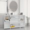Gossi servanta, alb, 120x30x75 cm, pal