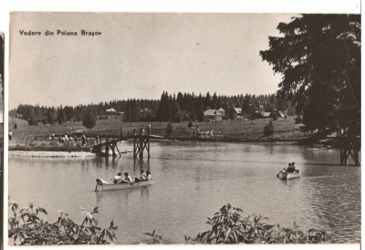 CPIB 15769 CARTE POSTALA - VEDERE DIN POIANA BRASOV. BARCA PE LAC, RPR, RARA foto