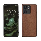 Husa Kwmobile pentru Motorola Edge 40, Maro, Lemn, KWM000022OR001C, Silicon, Carcasa