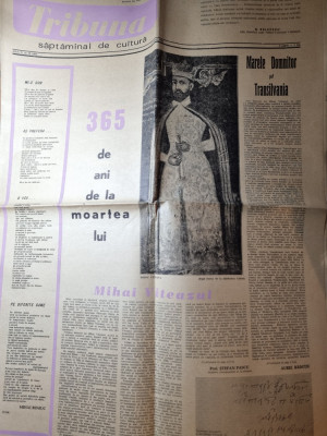 ziarul tribuna 11 august 1966- 365 de ani de la moartea lui mihai viteazul foto