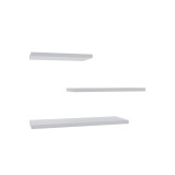 Set 3 rafturi de perete Leila Pako World Alb 40x14x2 cm