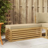 vidaXL Bancă de exterior Alb 115 x 43 x 45 cm Lemn Solid de Acacia 901695