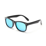 Ochelari de Soare pentru Copii cu Protectie UV - Techsuit (D802) - Bright&nbsp;Black / Ice&nbsp;Blue