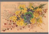 CPIB 23907 CARTE POSTALA - FELICITARE - FLORI - FRANKFURT, GERMANIA, 1903, STAMPILA, TIMBRU