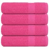 vidaXL Set 4 Prosoape Dus Roz 70x140cm, Bumbac 100%, 360 g/m&sup2;, Absorbante, Oeko-Tex, Textile Baie