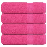 Cumpara ieftin Prosoape de duș 4 buc Roz 70x140 cm 360 g/m&sup2; 100% bumbac