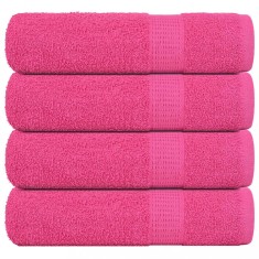 vidaXL Prosoape de baie 4 buc roz 100x150 cm 360 g/m&sup2; 100% bumbac