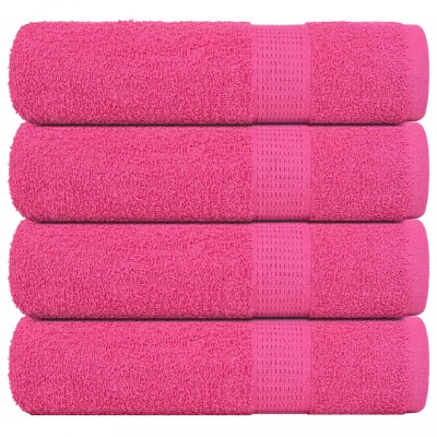 vidaXL Prosoape de duș 4 buc Roz 70x140 cm 360 g/m&amp;sup2; 100% bumbac 137050 foto
