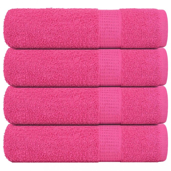 vidaXL Prosoape de duș 4 buc Roz 70x140 cm 360 g/m&sup2; 100% bumbac 137050