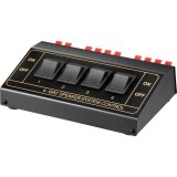 Selector difuzoare stereo pentru a conecta pana la 4 perechi de difuzoare Goobay