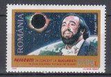 ROMANIA 1999 LP 1489 PAVAROTTI IN CONCERT LA BUCURESTI IN ZIUA ECLIPSEI SERIE MNH