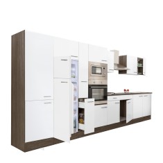 Leziter Mobilier de bucatarie Yorki 420 cu frigider cu congelator superior Mobalis Homvera