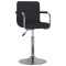 Scaun de bar, negru, material textil - 1
