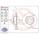 Set disc frana Citroen Jumper 2 Box 04.06-, Jumper 2 Bus 04.06-, Jumper 2 04.06-; Fiat Ducato Box ( 250) 07.06-, Ducato Bus (250) 07.06-, Ducato (250, BREMBO