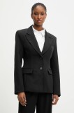 Answear.LAB sacou culoarea negru, un singur rand de nasturi, neted