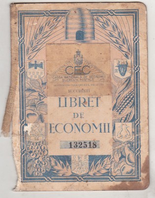 bnk div CEC - Libret de economii - 1938 foto