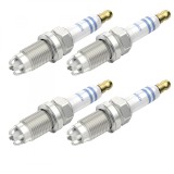 Cumpara ieftin Set 4 bujii scanteie Bosch pentru Audi A2, A3, Skoda Octavia, VW Bora, EOS, Golf, Jetta, Passat, Polo, Touran
