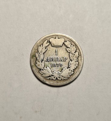 Serbia 1 Dinar 1879 foto