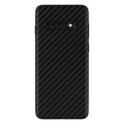 Set Folii Skin Acoperire 360 Compatibile cu Samsung Galaxy S10 - ApcGsm Wraps Carbon Black foto